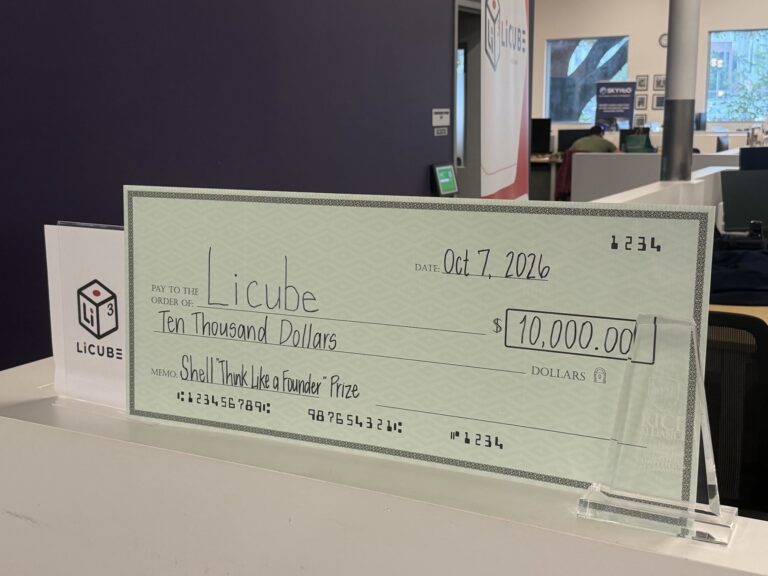 Licube wins first place at Think Like a Founder with Shell